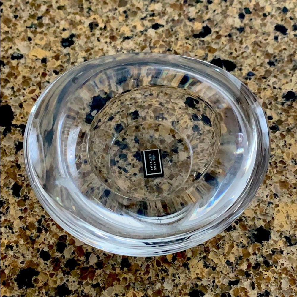 Nambe full lead crystal votive glass holder new